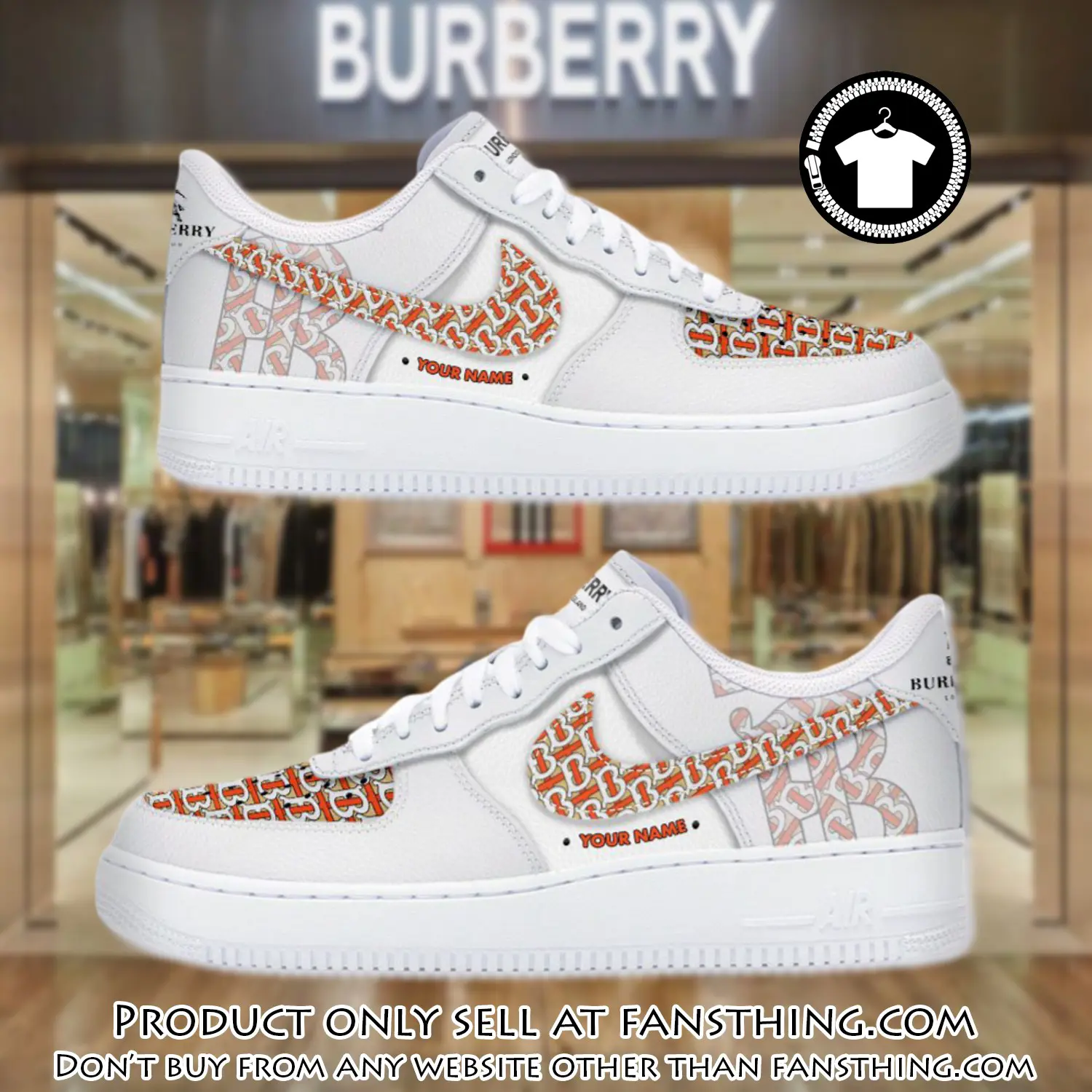 Personalized burberry luxury air force 1 sneakers limited af1 shoes oaf1003 fst4523513